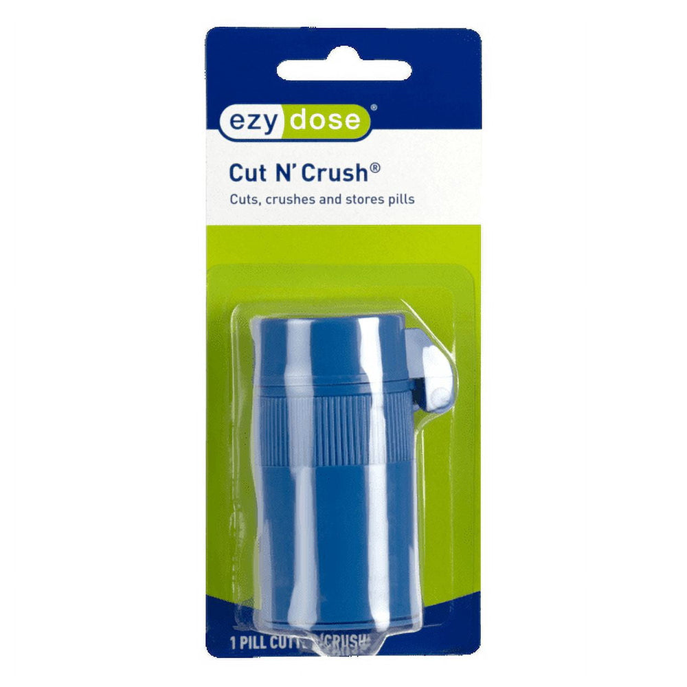 Ezy Dose Deluxe Cut N Crush Pill Cutter and Crusher for Tablet Splitting Crushing and Storage 1Ea